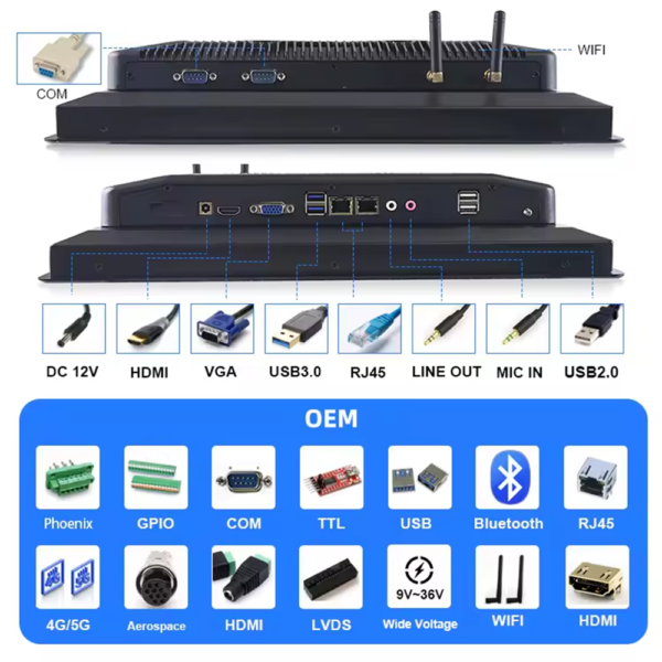 10.4'' Windows All in one Industrial Panel PC - Image 3